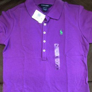 NWT Purple girls Polo shirt